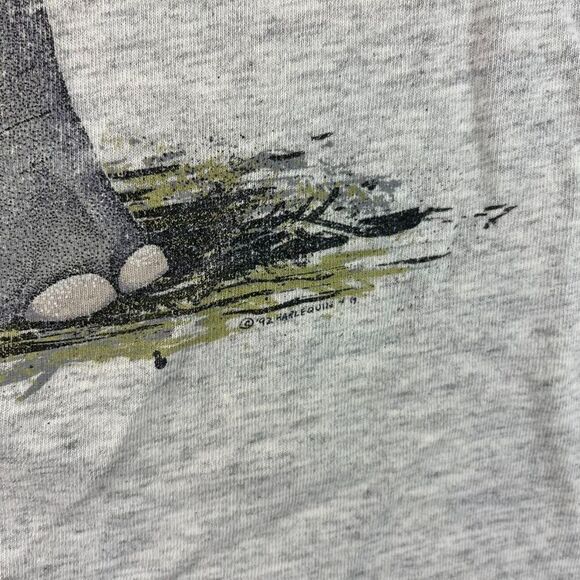 Vtg 1992 Africa Large Elephant Safari AOP T-Shirt Single Stitch Gray L *Read - Picture 14 of 14